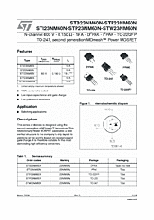 DataSheet STP23NM60N pdf